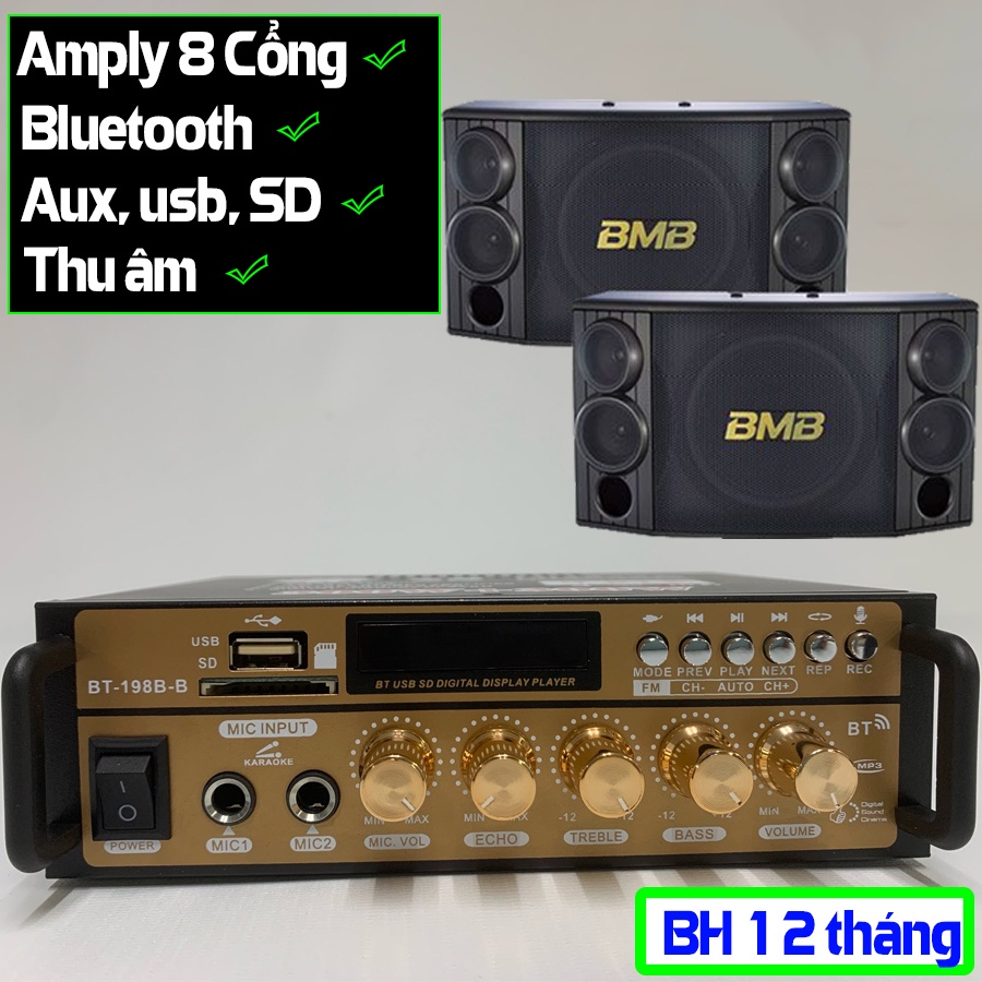 Amly karaoke, Âm ly giá rẻ, Amly Mini Bluetooth BT-298A cao cấp, chức năng đa dạng, ƯU ĐÃI CỰC KHỦNG