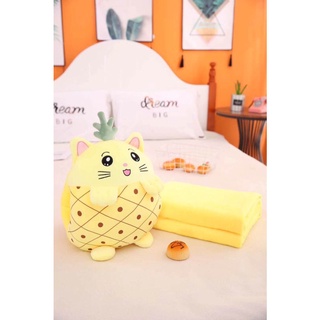 Gấu Bông Có Mền 3in1 Hình Dứa Vàng