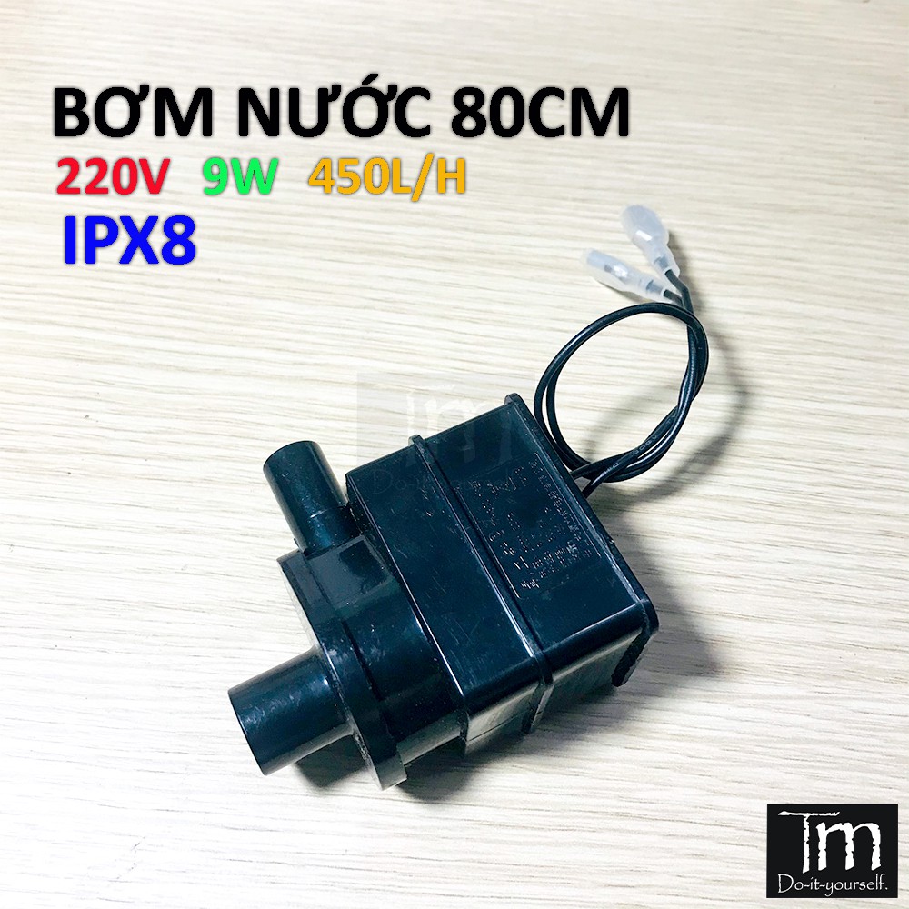 Bơm Nước Chìm Bể Cá Mini Điện 220V Bơm 80Cm