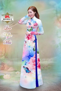 Vải áo dài in hình bướm