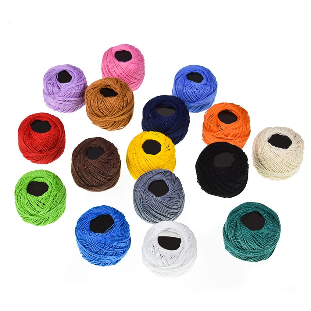 Set 16 Cuộn Len Thay Thế Màu Sắc Ngẫu Nhiên Tiện Dụng Cho Gia Đình