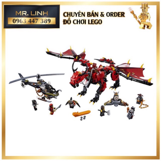 Lego Ninjago – Lepin 06081 , Lele 31152 ( Xếp hình Rồng Chúa Firstbourne 882 khối )