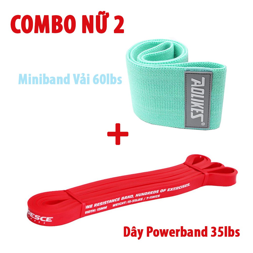 [Combo] Dây Kháng Lực Tập Mông Miniband ⚡FREE SHIP⚡ Dây Tập Toàn Thân Powerband Cho Nữ