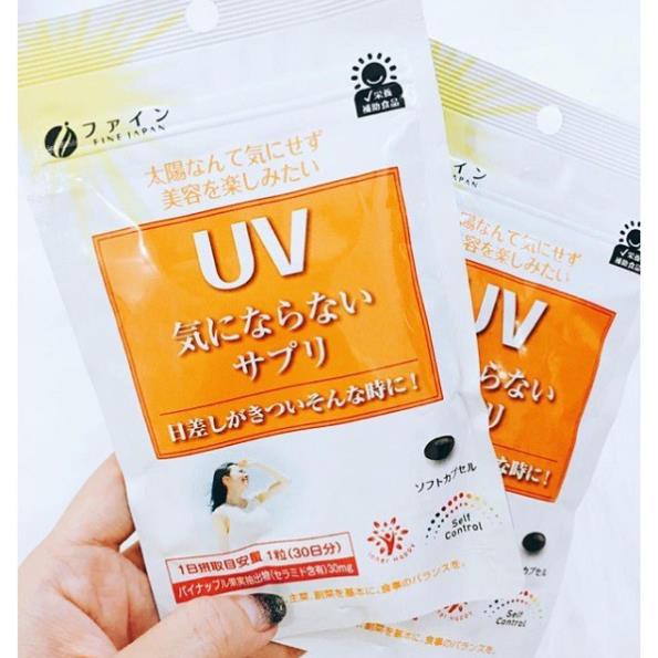  Viên uống chống nắng UV Care Plus Fine Japan gói 30 viên.