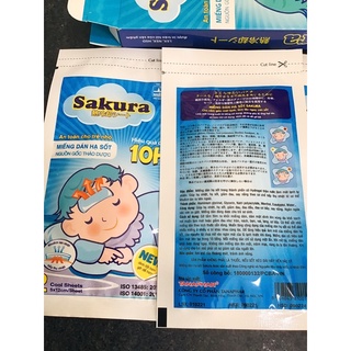 Combo 1hộp Miếng dán hạ sốt Sakura (6 miếng)