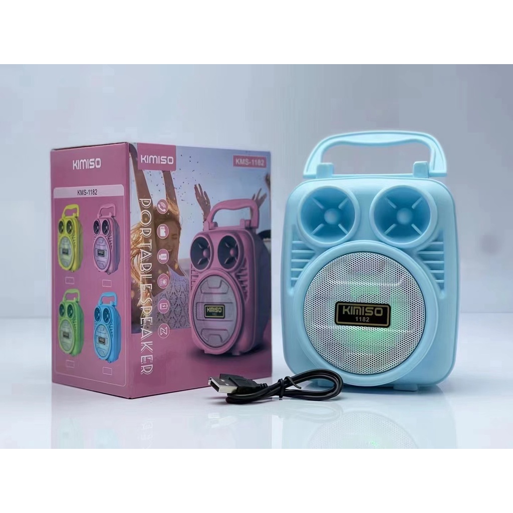 Loa Bluetooth Mini KIMISO KMS-1182 Nhiều Màu Sắc - Tặng Kèm Dây Sạc