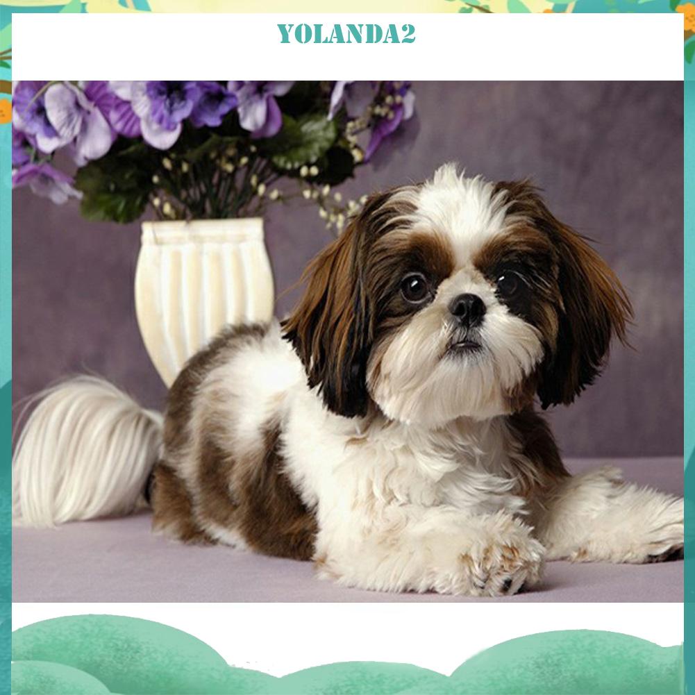 Tranh Đính Đá Kim Cương Toàn Bộ 5D DIY Hình Vẽ Chó Con