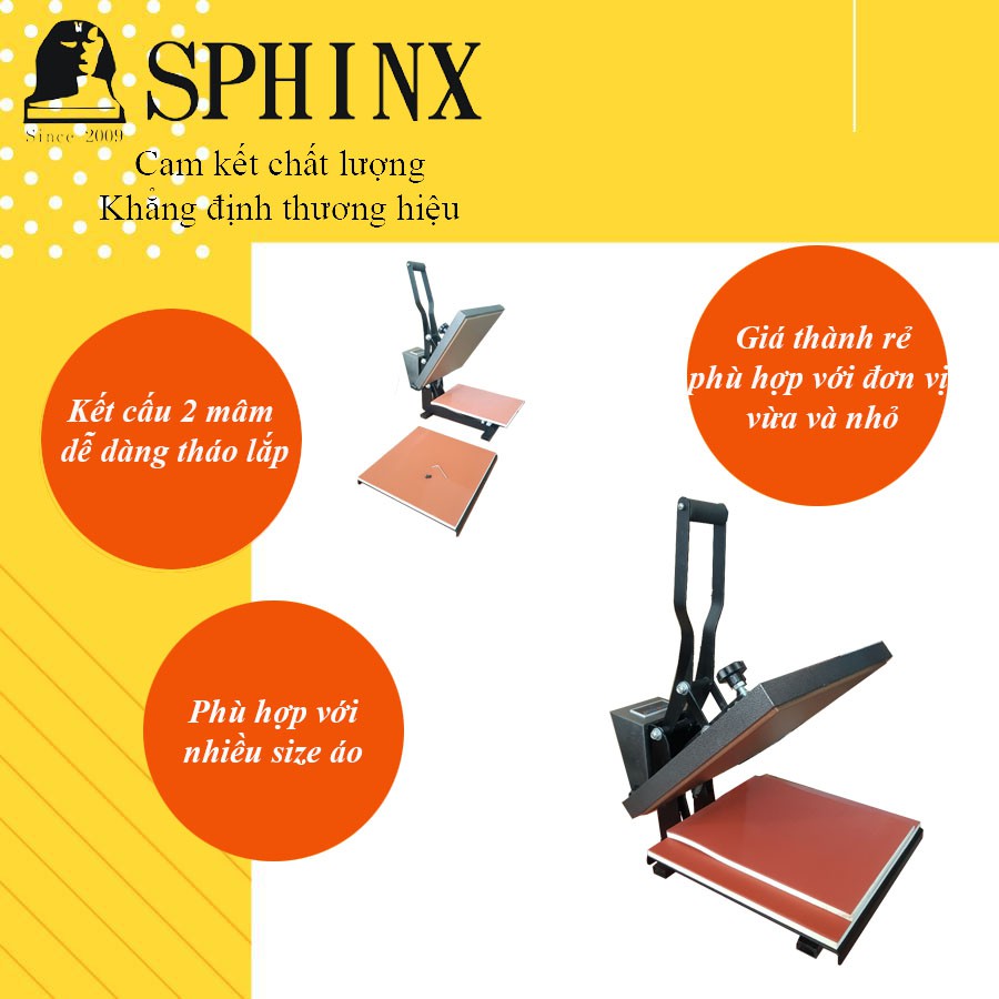 Máy ép chuyển nhiệt 38x38 SPHINX