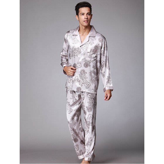Đồ bộ Pijama dài tay nam, chất lụa satin cao cấp mềm mại, nhẹ và mát, không phải phi lụa nhé. Size S-XL