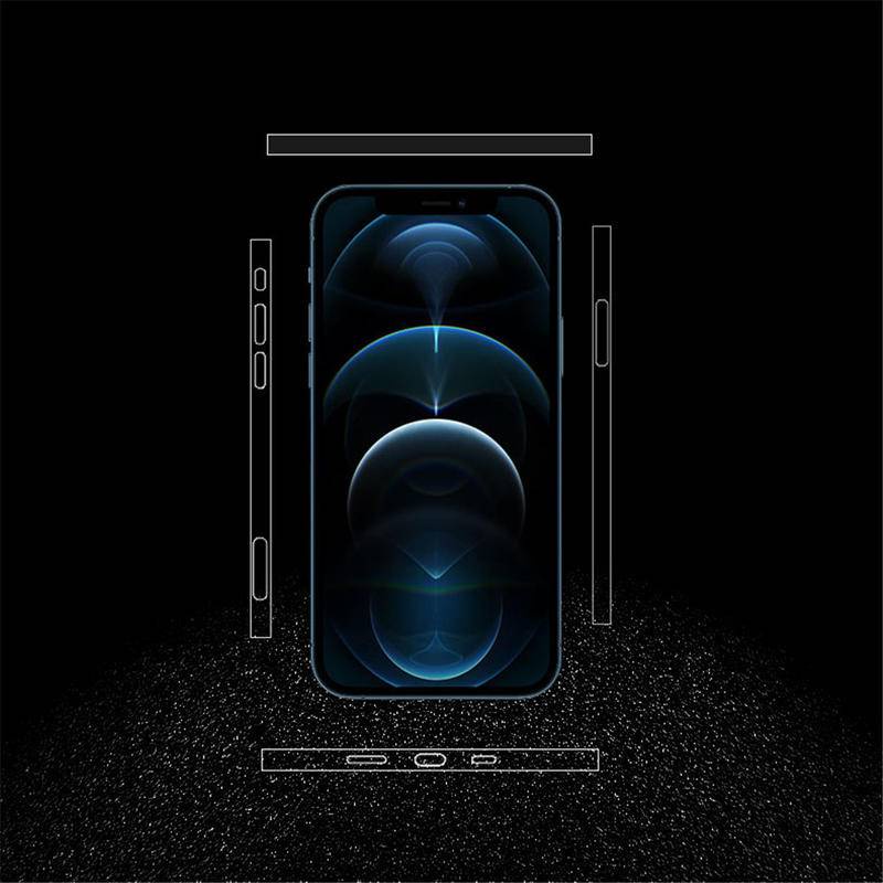 1 Miếng Dán Sợi Carbon Màu Trong Suốt Viền Cạnh Bảo Vệ Cho Iphone 13 Pro Max 13 Mini