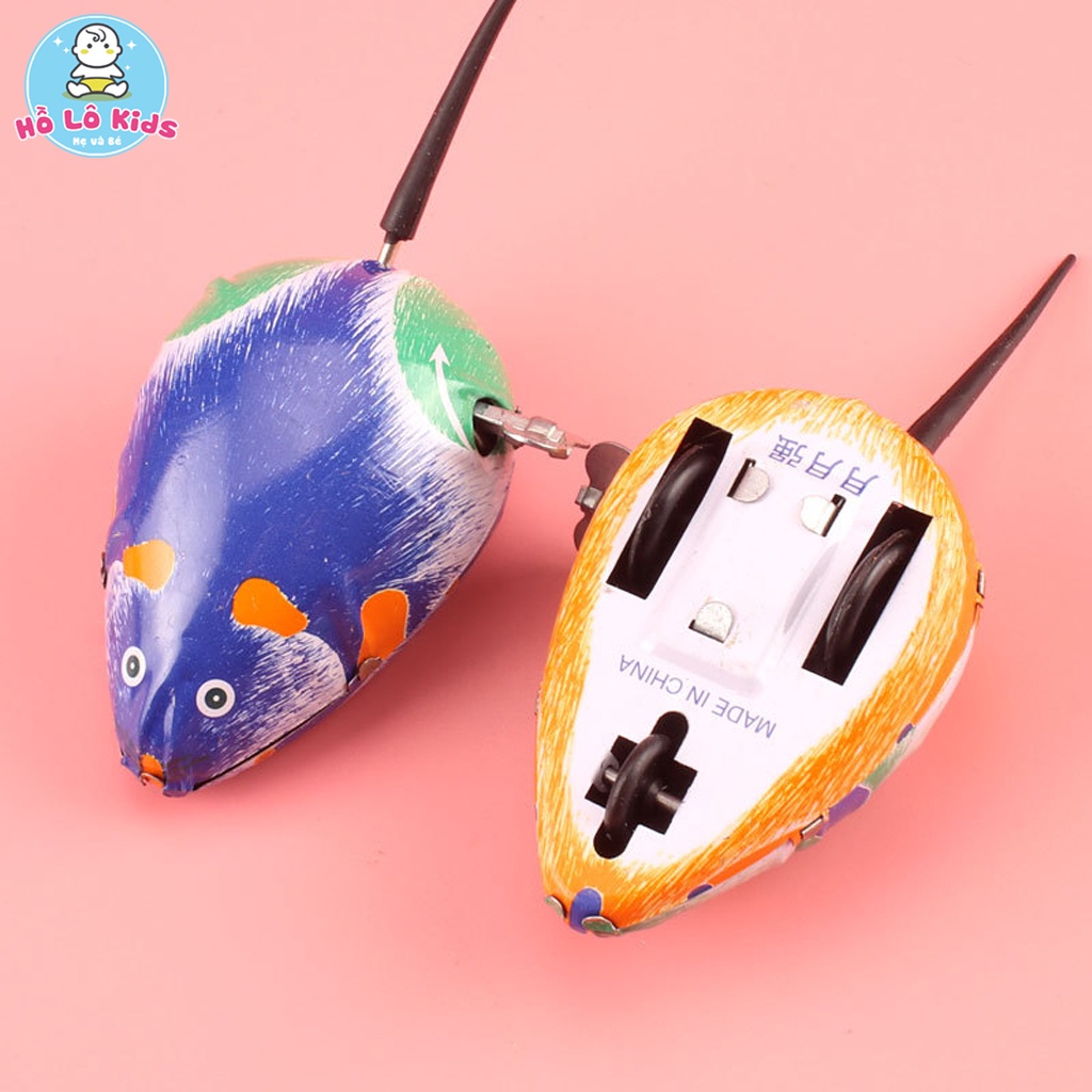 Chuột vặn cót bằng kim loại đồ chơi cho bé Hồ Lô Kids