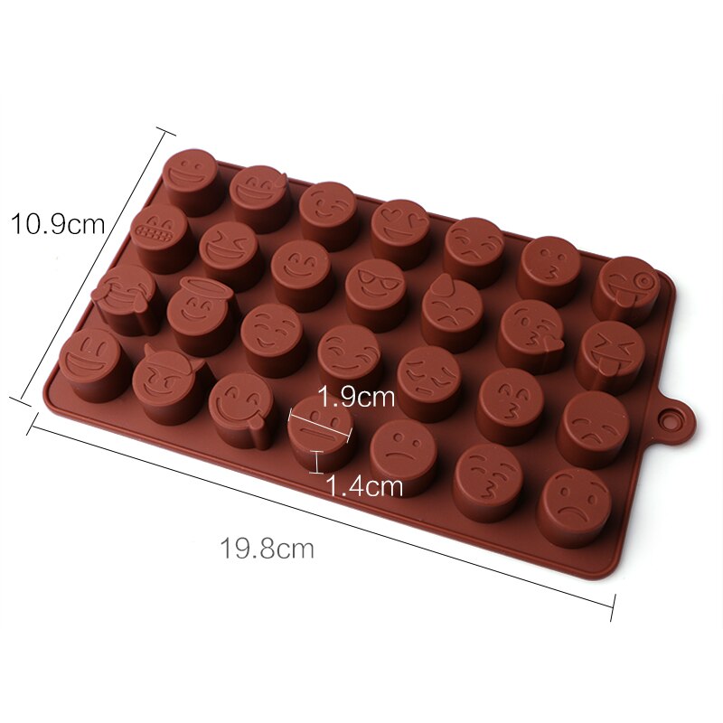 Khuôn Silicone 28 Ngăn Làm Bánh/Sô Cô La/Đá Viên Hình Biểu Cảm Gương Mặt DIY
