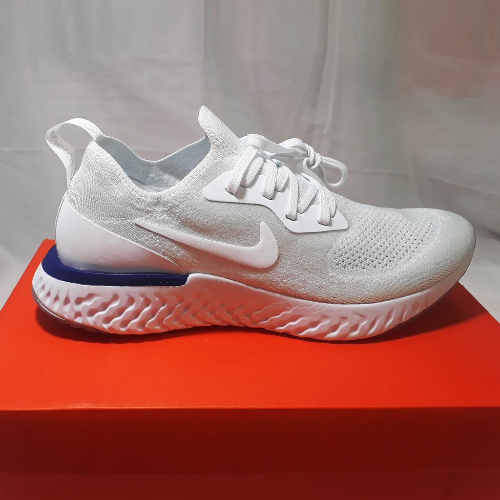 [video+ảnh thực] Giày Sneaker Epic React Flyknit White Blue | BigBuy360 - bigbuy360.vn