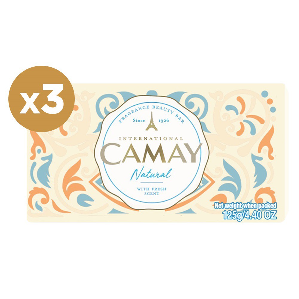 [Mã COSUI03 giảm 8% đơn 150K] Combo 3 Xà bông tắm Camay Naturel (125gx3)