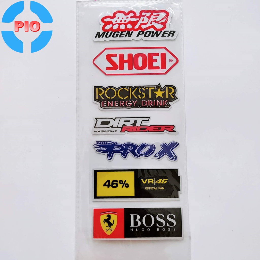 [Decal xe] Bộ Tem Sticker Boss Phản Quang Cao Cấp Dán Xe Máy, Ô Tô, Mũ Bảo Hiểm, Chống Thấm Nước, Chống Bay Màu