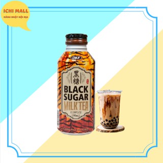Trà Sữa Đường Đen (Black sugar milk tea) Hàn quốc OKF chai nhôm 390ml (Date: 7.12.2022)