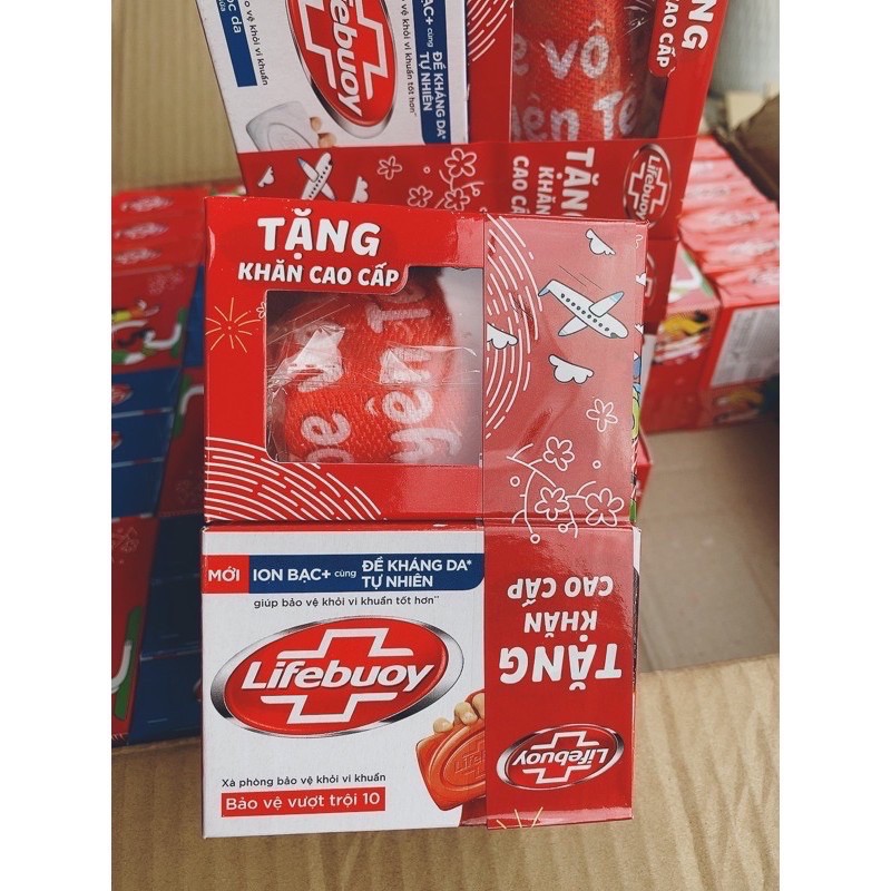 COMBO 3 cục xà bông lifebuoy 90g tặng kèm khăn | BigBuy360 - bigbuy360.vn