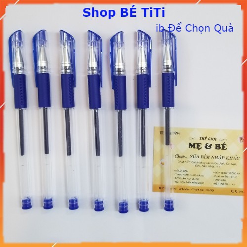 Bút bi nước văn phòng 0.5mm mực đều, nét chữ đẹp ĐỦ MÀU XANH, ĐEN, ĐỎ [Mua 5 tặng 1]