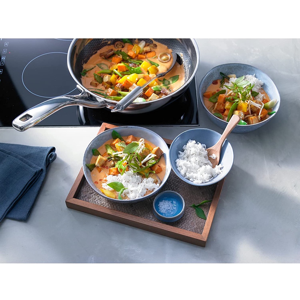 Chảo chống dính bếp từ WMF Profi Resist Wok 28cm sâu lòng (tổ ong), Chảo xào sâu lòng Đức