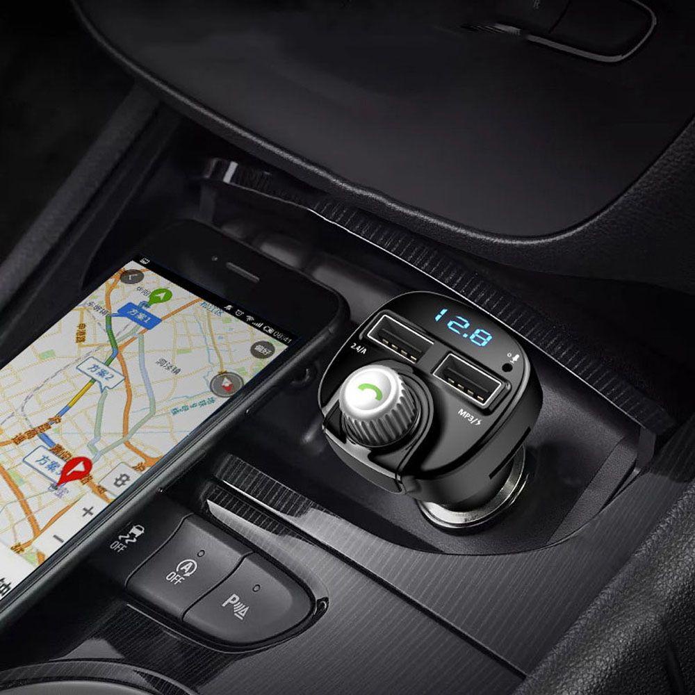 Glenes Tẩu Sạc Hai Cổng USB Kiêm Máy Nghe Nhạc MP3 Và Đài FM Thông Dụng Cho Xe Hơi
