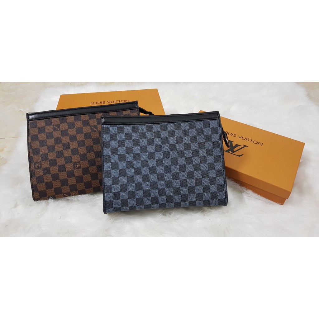 Clutch Thời Trang Unisex hoạt tiết caro 🧡🧡🧡 Freeship