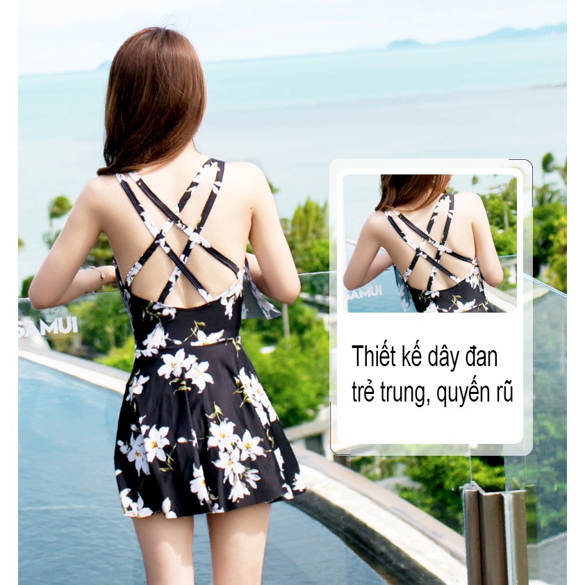 Áo Tắm Bikini Liền Thân Dạng Váy (B15) - Đồ Bơi Nữ Đi Biển Đẹp | BigBuy360 - bigbuy360.vn
