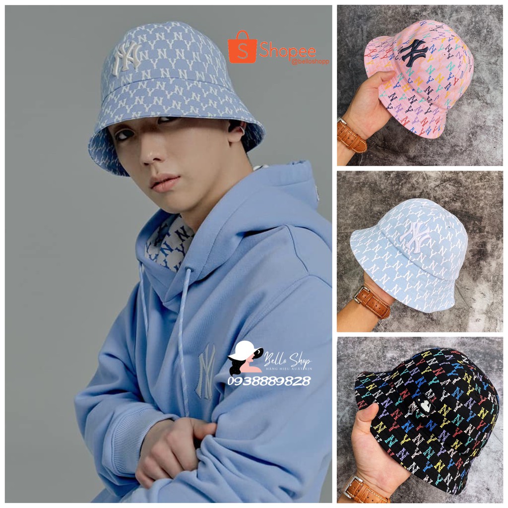 Nón Vành MLB Thời Trang Hàn Quốc Monogram Bucket HAT Đủ Màu N06