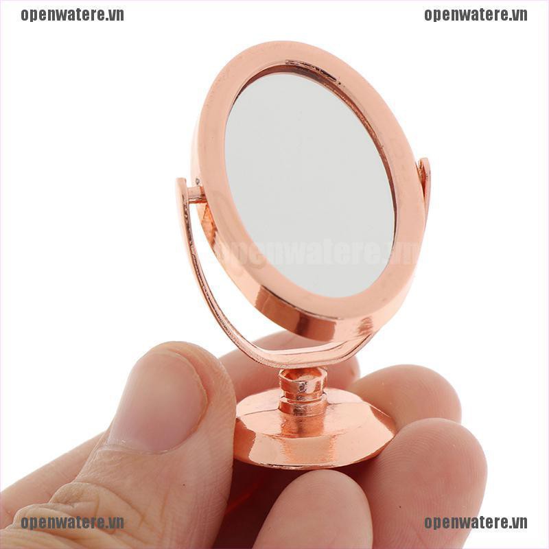 OPENE 1/12 Dollhouse Miniature Metal Mirror furniture Gold/ silver/rose Gold VN