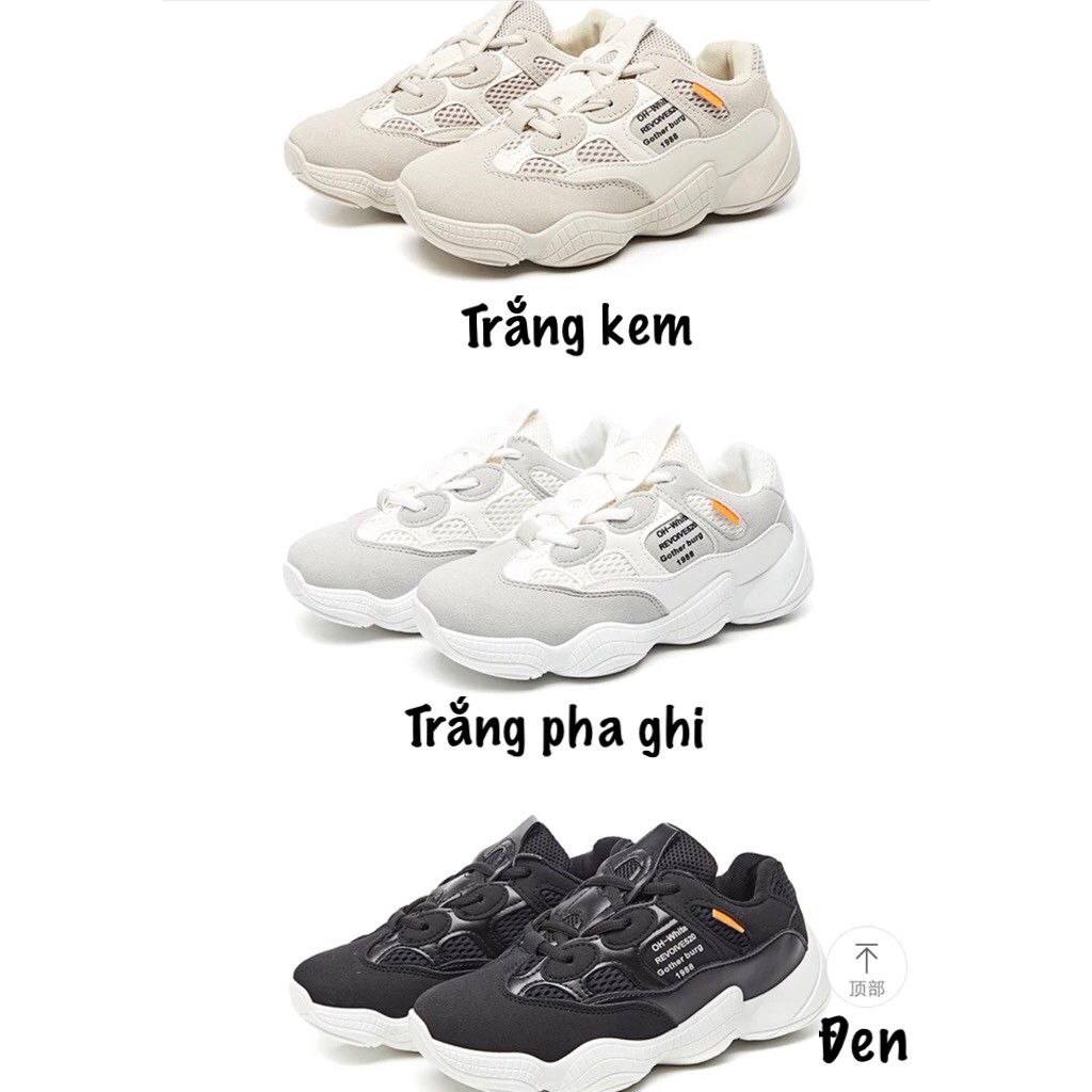 Giầy Sneaker Ulzzang thể thao pha da lộn siêu nhẹ phong cách Hàn Quốc | BigBuy360 - bigbuy360.vn