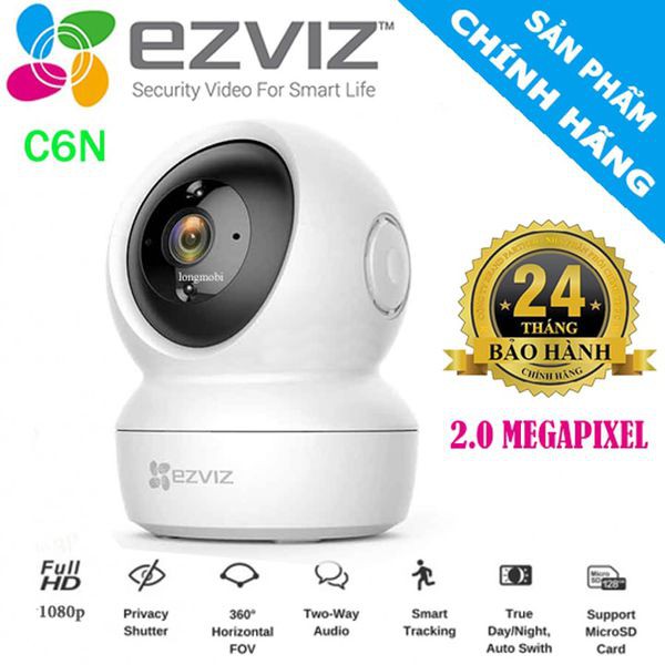 Camera Thông Minh IP Wifi (Hikvision) Ezviz C6N 1080P 2MP - Trong Nhà - Chính Hãng - Xoay 360 Độ - Giá rẻ.