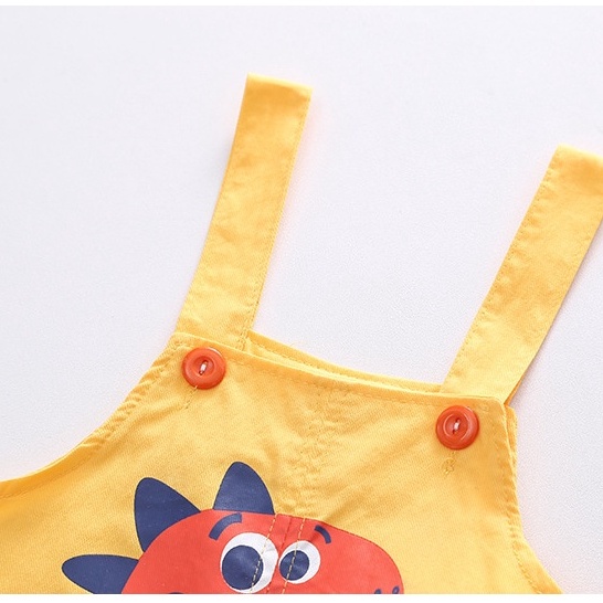 Set quần yếm jean bé trai kèm áo thun MINTSCLOSET Mint's Closet yếm khủng long cho bé 1 2 3 4 tuổi  - YE5059 - YE5087