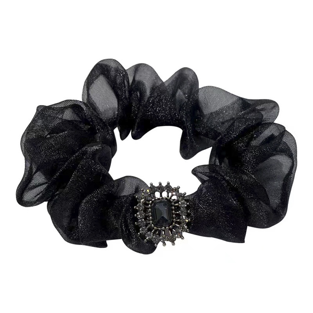 Dây Cột Tóc Sợi Lưới Đính Ngọc Trai Cỡ Lớn Phong Cách Hàn Quốc