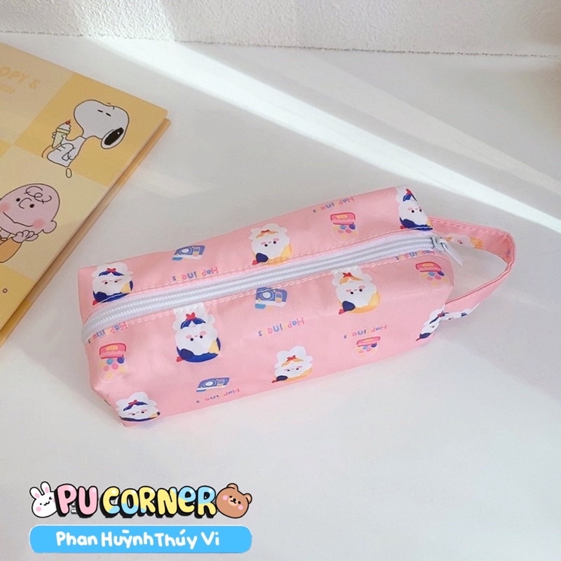 Hộp bút - bóp viết vải dù hình gấu thỏ cute