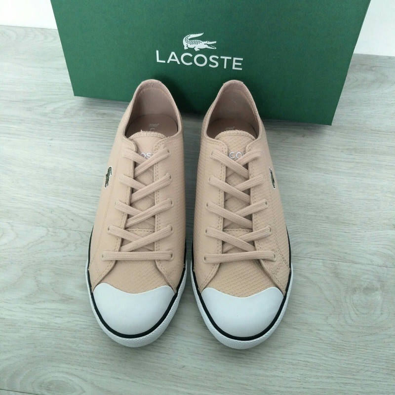 giày nữ màu hồng da nổi mẫu đầu xuân mới nhất lacoste