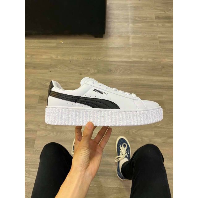 < VIDEO + ẢNH THẬT > GIÀY SNEAKER TRẮNG ĐEN ĐẾ BÁNH MÌ THẤP CỔ - Xa11