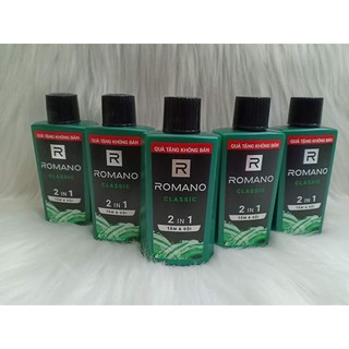 Dầu Tắm Gội 2 Trong1 Dành Cho Nam Romano Classic (Chai Dùng Thử 60g)