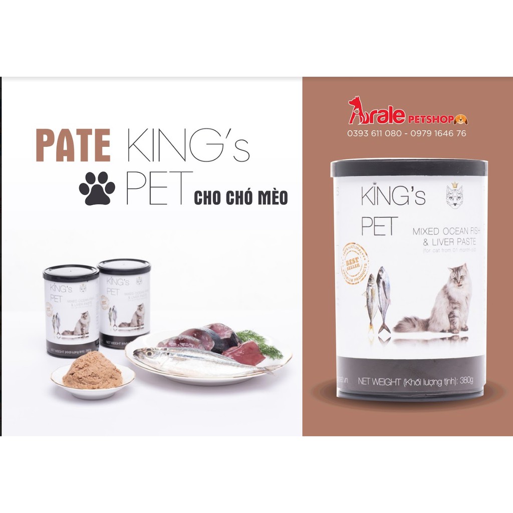 PATE KING PET CHO CHÓ MÈO NHIỀU VỊ - 380G