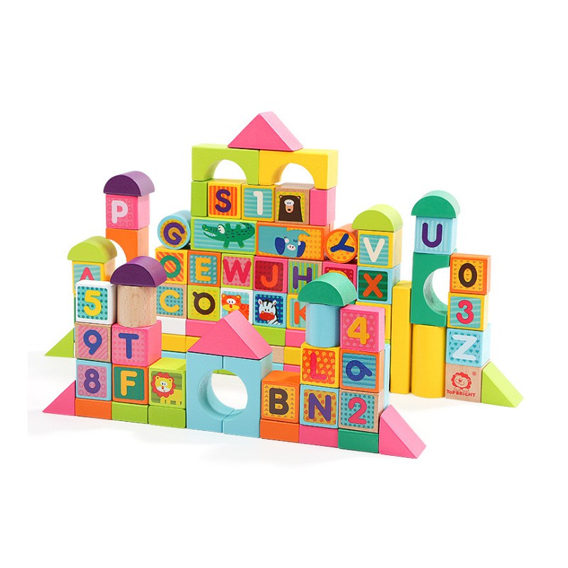 Trẻ em Boa đặc biệt đóng hộp 50 miếng gồm 100 số động vật và các khối xây dựng bảng chữ cái được lắp ráp để xây dựng đồ chơi sức mạnh không gian giáo dục
