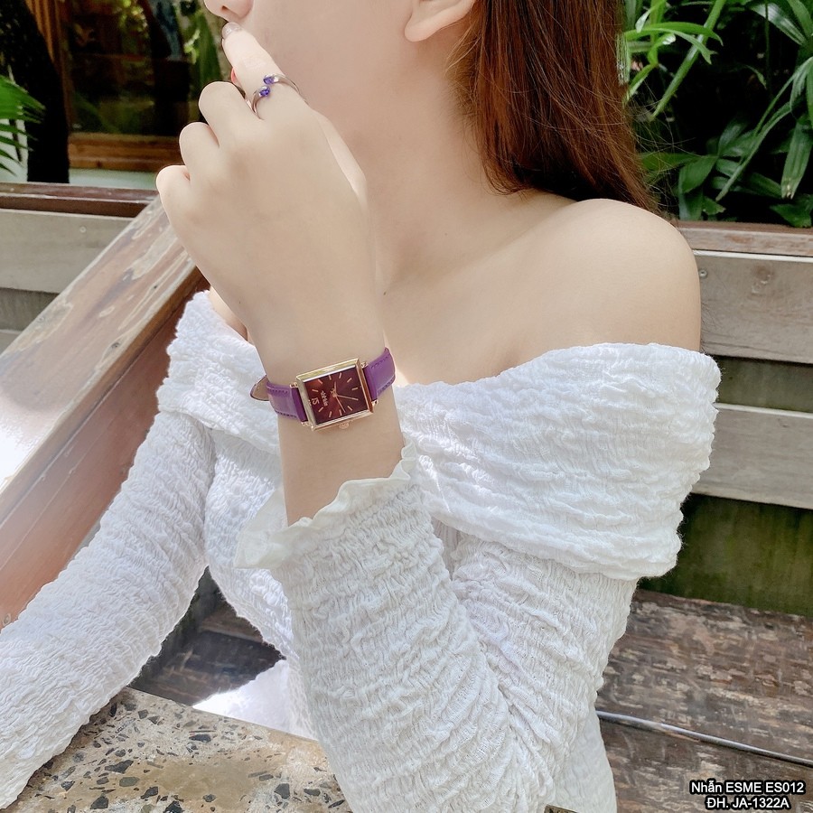 Đồng hồ nữ Julius JA-1322 dây da hình chữ nhật
