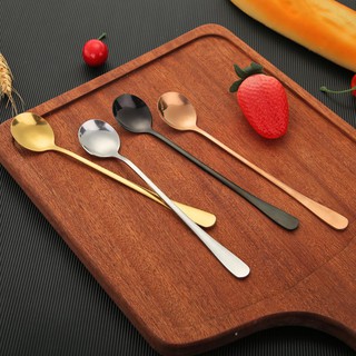 Stainless Steel Ice Spoon Long Handle Coffee Tea Spoons Home Kitchen Tableware