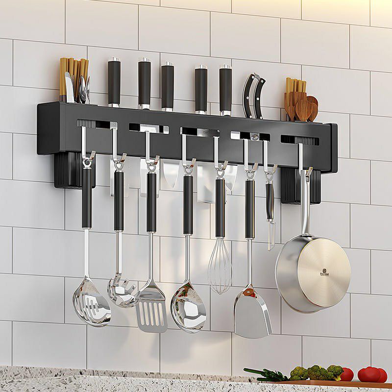 KỆ DÁN TƯỜNG ĐỂ DAO MUỖNG ĐŨA TREO TƯỜNG - SƠN TĨNH ĐIỆN -KT DÀI 49 CM X RỘNG 6CM