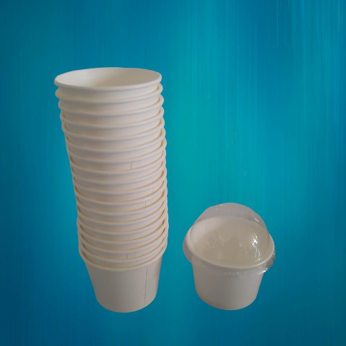 Cốc Kem Giấy Kèm Nắp 200ml - 20 Cái