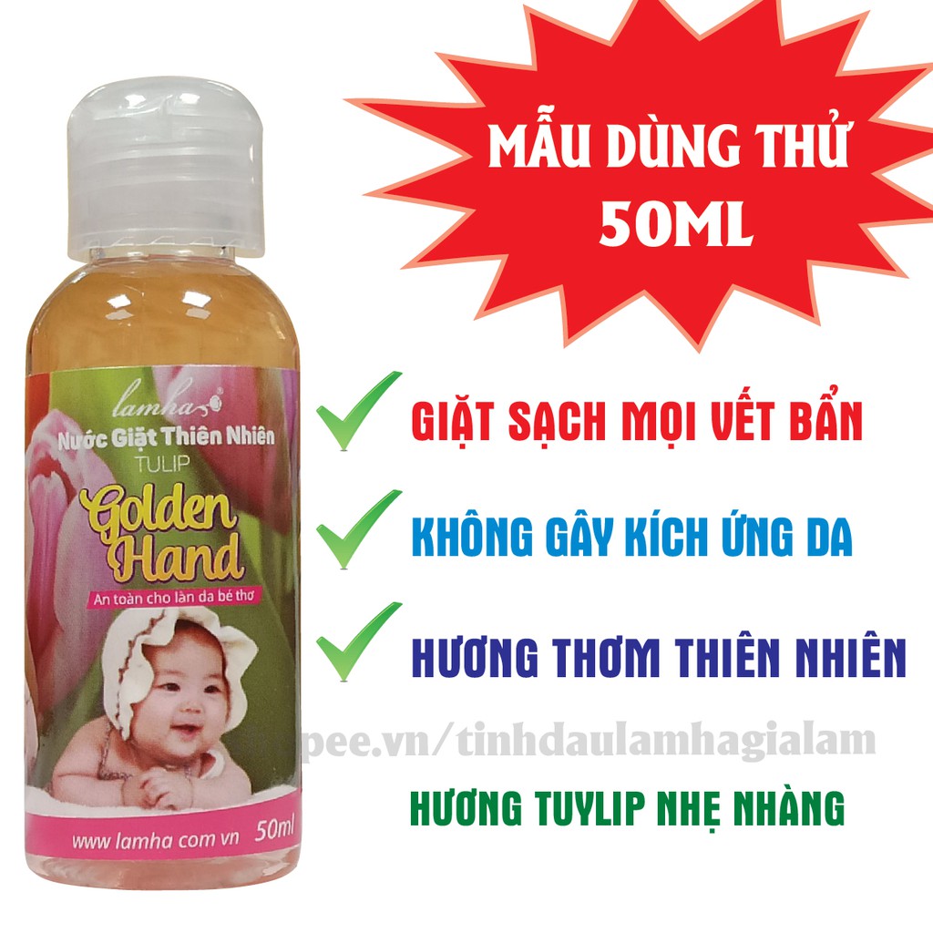 [GIÁ DÙNG THỬ] Nước giặt thiên nhiên Oải Hương/Tulip Lam Hà 50ml