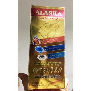 CHÍNH HÃNG Dầu cá Alaska omega 369 Dùng cho người bị mắc bệnh tim mạch, cao huyết áp,,mắt - đồ ăn vặt