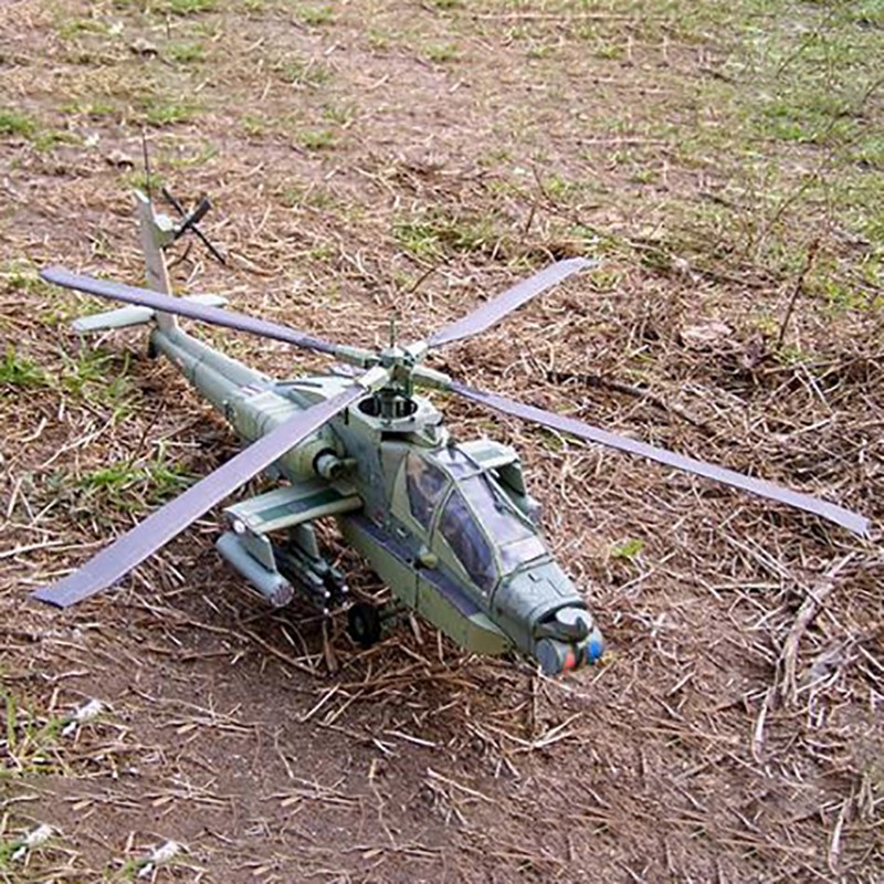 Mô Hình Máy Bay Trực Thăng 3d Tự Làm 53cm Ah-64A Apache