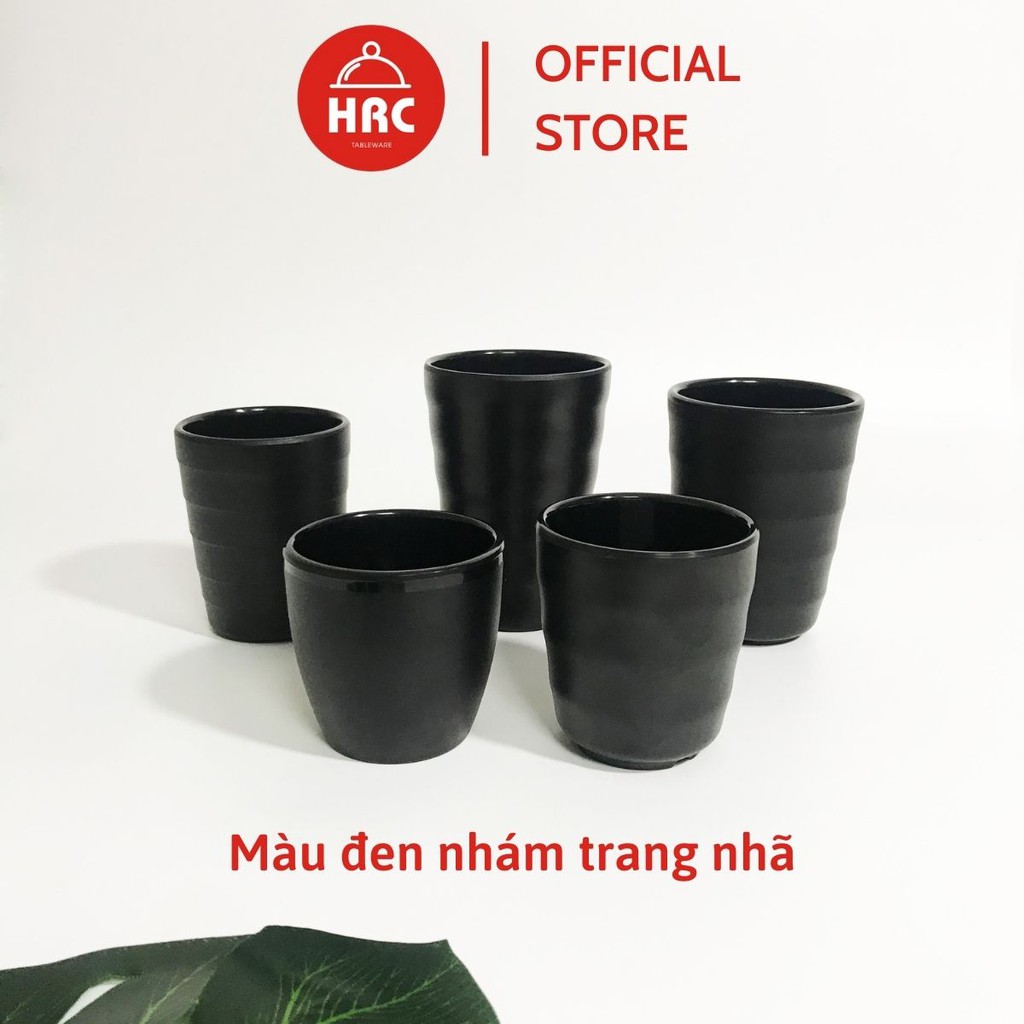 Cốc nhựa chịu nhiệt kiểu dáng sang trọng ( màu đen ) - Nhiều cỡ