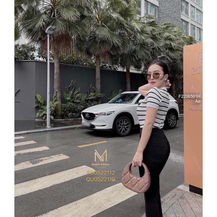 Áo Len tay ngắn sọc màu ngang TT2206