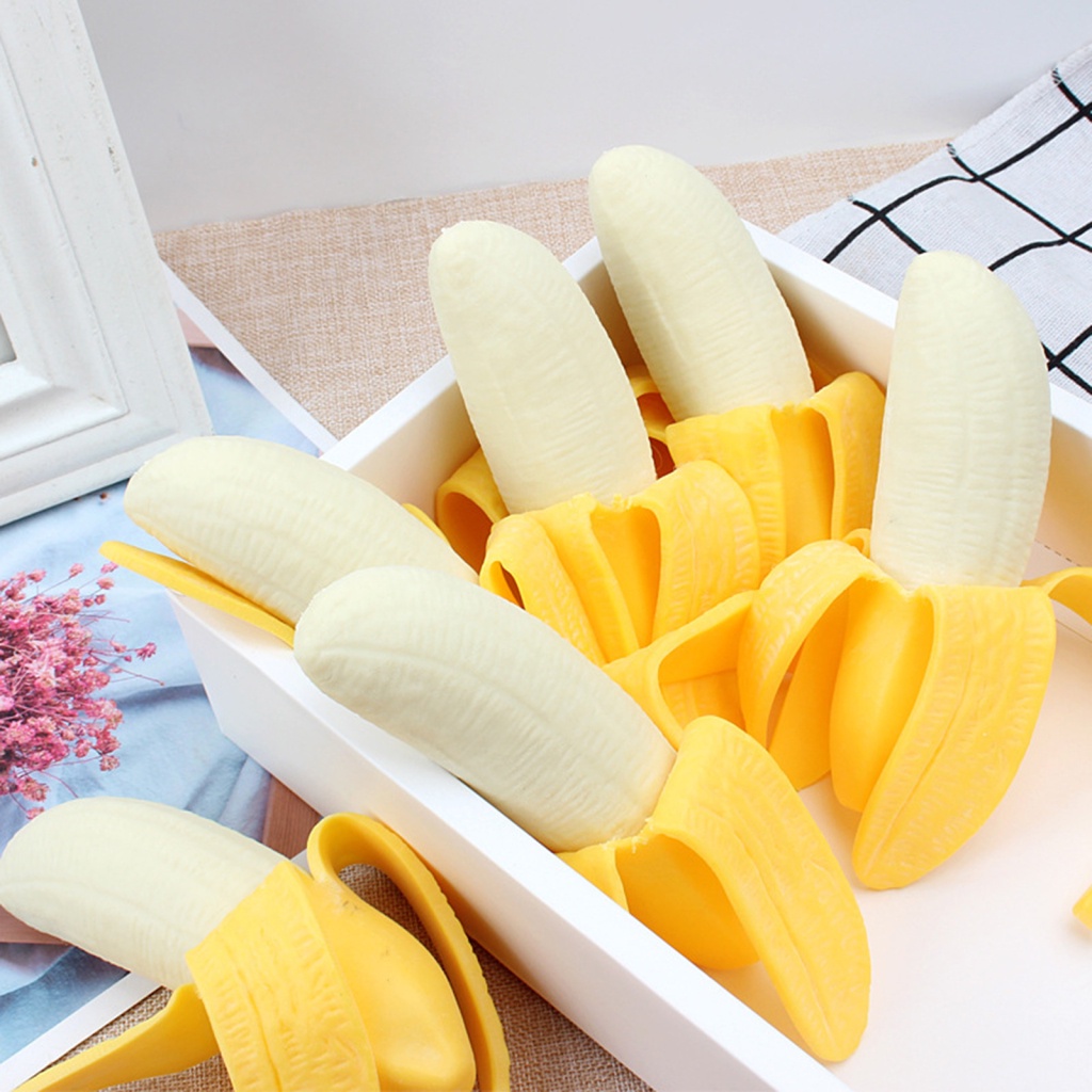 Đồ Chơi Bóp Hình Trái Chuối Bằng Silicone Giúp Giảm Căng Thẳng