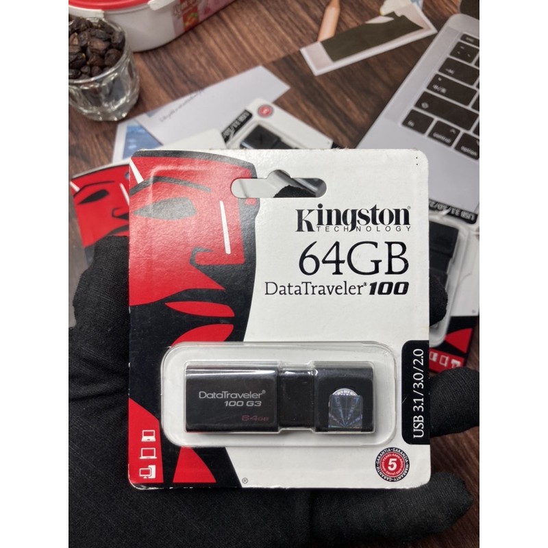 6️⃣4️⃣ USB Kingston DT100G3 64GB nắp trượt tốc độ upto 100MB/s | BigBuy360 - bigbuy360.vn