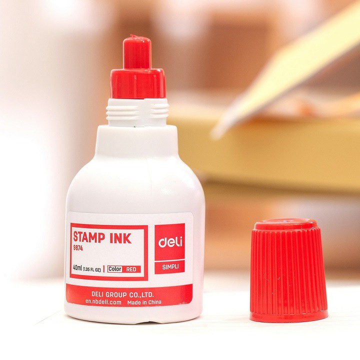 ⏩ Mực dấu - Stamp ink Deli E9874 - 40ml